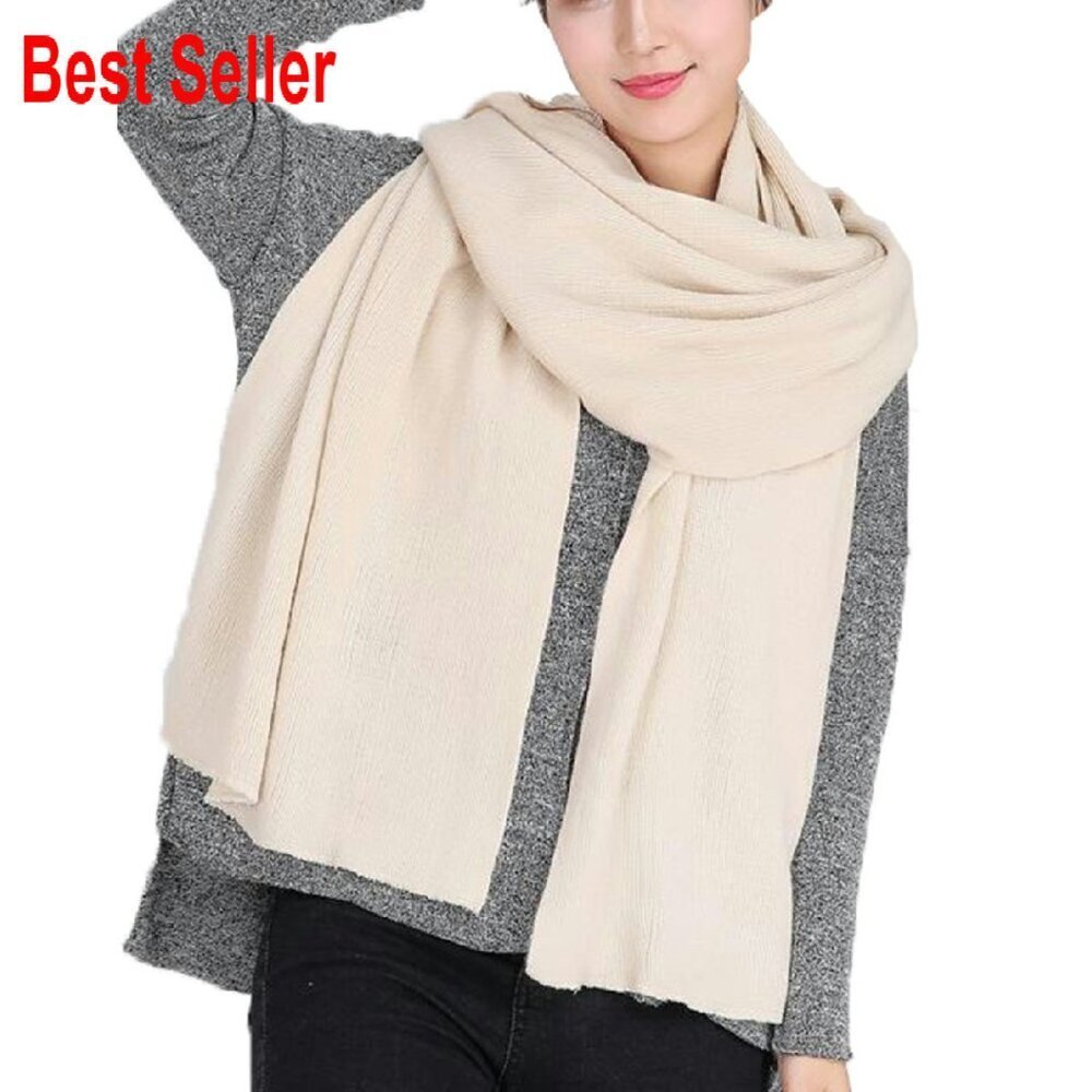 Oversized Plaid Shawl Scarf Soft Warm Winter Wrap Dual Purpose Chic